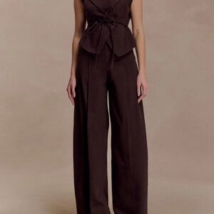 MESHKI Beatrix High Rise Denim Jeans - Chocolate (NWT)